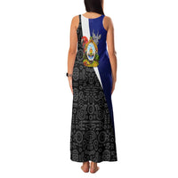 Honduras Coat of Arms Family Matching Tank Maxi Dress and Hawaiian Shirt Traditional Patterns & National Symbol