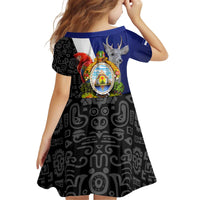 Honduras Coat of Arms Kid Short Sleeve Dress Traditional Patterns & National Symbol