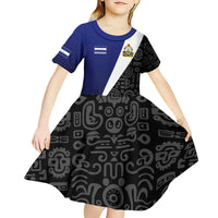 Honduras Coat of Arms Kid Short Sleeve Dress Traditional Patterns & National Symbol