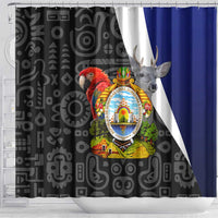 Honduras Coat of Arms Shower Curtain Traditional Patterns & National Symbol