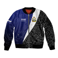Honduras Coat of Arms Sleeve Zip Bomber Jacket Traditional Patterns & National Symbol