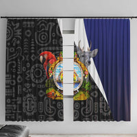 Honduras Coat of Arms Window Curtain Traditional Patterns & National Symbol