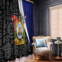 Honduras Coat of Arms Window Curtain Traditional Patterns & National Symbol