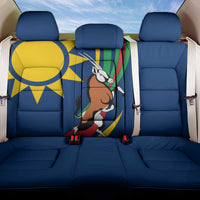Namibia National Emblem Back Car Seat Cover Flag Colors & Symbolic Animals Design