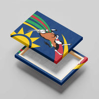 Namibia National Emblem Canvas Wall Art Flag Colors & Symbolic Animals Design