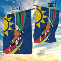 Namibia National Emblem Garden Flag Flag Colors & Symbolic Animals Design