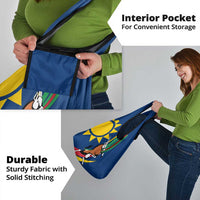 Namibia National Emblem Grocery Bag Flag Colors & Symbolic Animals Design