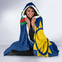Namibia National Emblem Hooded Blanket Flag Colors & Symbolic Animals Design