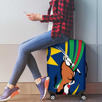 Namibia National Emblem Luggage Cover Flag Colors & Symbolic Animals Design