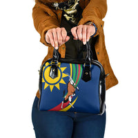Namibia National Emblem Shoulder Handbag Flag Colors & Symbolic Animals Design