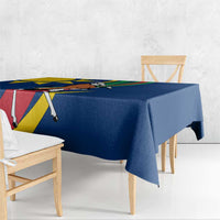 Namibia National Emblem Tablecloth Flag Colors & Symbolic Animals Design