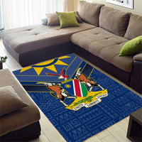 Namibia National Emblem Area Rug Sporty Style with Traditional Patterns
