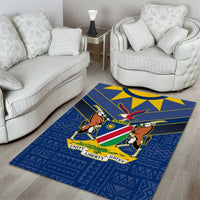 Namibia National Emblem Area Rug Sporty Style with Traditional Patterns