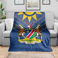 Namibia National Emblem Blanket Sporty Style with Traditional Patterns