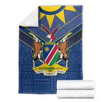 Namibia National Emblem Blanket Sporty Style with Traditional Patterns