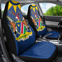Namibia National Emblem Car Seat Cover Sporty Style with Traditional Patterns