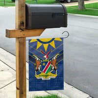 Namibia National Emblem Garden Flag Sporty Style with Traditional Patterns