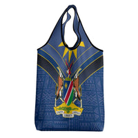 Namibia National Emblem Grocery Bag Sporty Style with Traditional Patterns