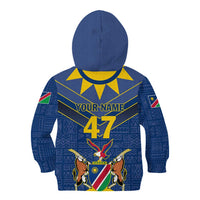 Namibia National Emblem Kid Hoodie Sporty Style with Traditional Patterns