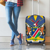 Namibia National Emblem Luggage Cover Sporty Style with Traditional Patterns