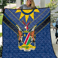 Namibia National Emblem Quilt Sporty Style with Traditional Patterns