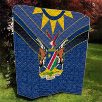 Namibia National Emblem Quilt Sporty Style with Traditional Patterns