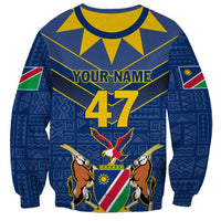 Namibia National Emblem Sweatshirt Sporty Style with Traditional Patterns