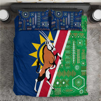 Namibia Flag Bedding Set Detailed Design with Traditional Patterns