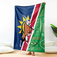 Namibia Flag Blanket Detailed Design with Traditional Patterns