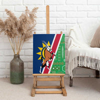 Namibia Flag Canvas Wall Art Detailed Design with Traditional Patterns