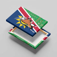 Namibia Flag Canvas Wall Art Detailed Design with Traditional Patterns