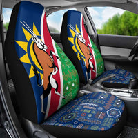 Namibia Flag Car Seat Cover Detailed Design with Traditional Patterns