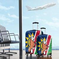 Namibia Flag Luggage Cover Detailed Design with Traditional Patterns