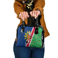Namibia Flag Shoulder Handbag Detailed Design with Traditional Patterns
