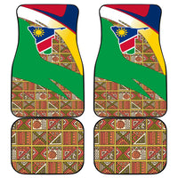 Namibia Map Car Mats National Emblem & Cultural Motif Design