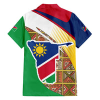 Namibia Map Family Matching Tank Maxi Dress and Hawaiian Shirt National Emblem & Cultural Motif Design