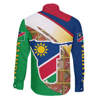 Namibia Map Family Matching Tank Maxi Dress and Hawaiian Shirt National Emblem & Cultural Motif Design