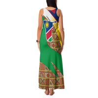 Namibia Map Family Matching Tank Maxi Dress and Hawaiian Shirt National Emblem & Cultural Motif Design