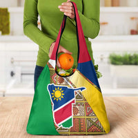 Namibia Map Grocery Bag National Emblem & Cultural Motif Design