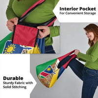 Namibia Map Grocery Bag National Emblem & Cultural Motif Design