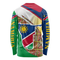 Namibia Map Long Sleeve Shirt National Emblem & Cultural Motif Design