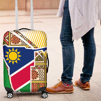 Namibia Map Luggage Cover National Emblem & Cultural Motif Design