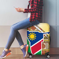Namibia Map Luggage Cover National Emblem & Cultural Motif Design