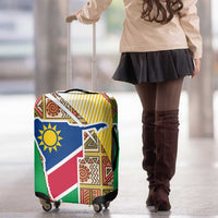 Namibia Map Luggage Cover National Emblem & Cultural Motif Design