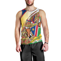 Namibia Map Men Tank Top National Emblem & Cultural Motif Design
