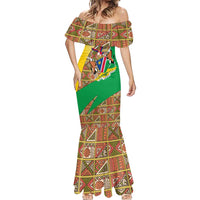 Namibia Map Mermaid Dress National Emblem & Cultural Motif Design