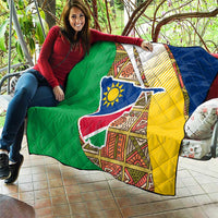 Namibia Map Quilt National Emblem & Cultural Motif Design