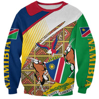 Namibia Map Sweatshirt National Emblem & Cultural Motif Design