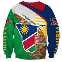 Namibia Map Sweatshirt National Emblem & Cultural Motif Design