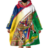 Namibia Map Wearable Blanket Hoodie National Emblem & Cultural Motif Design